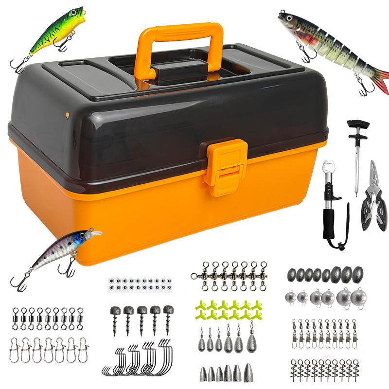 Fishing Lure Accessories - Duży, czterowarstwowy zestaw przynęt miękkich do