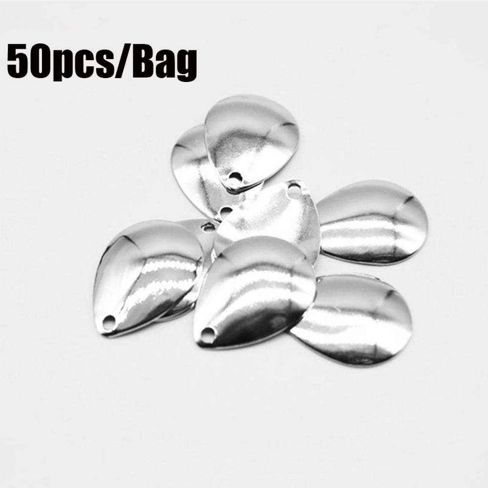 Fishing Lure Spinner - 50 szt. obrotowych błystek z gładkimi
