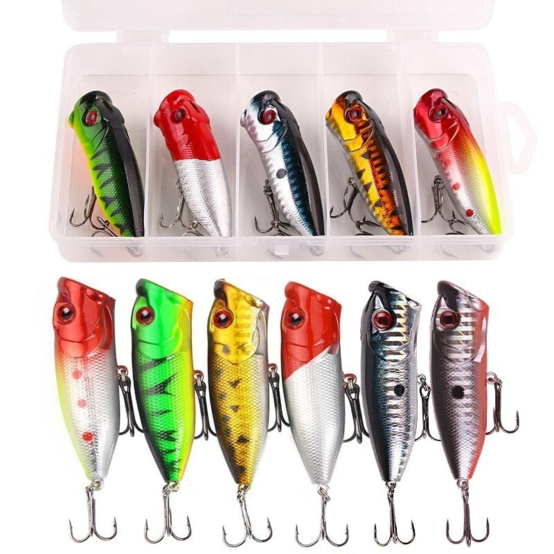 Fishing Lure Topwater - 6 sztuk 6 kolorów (w torebce