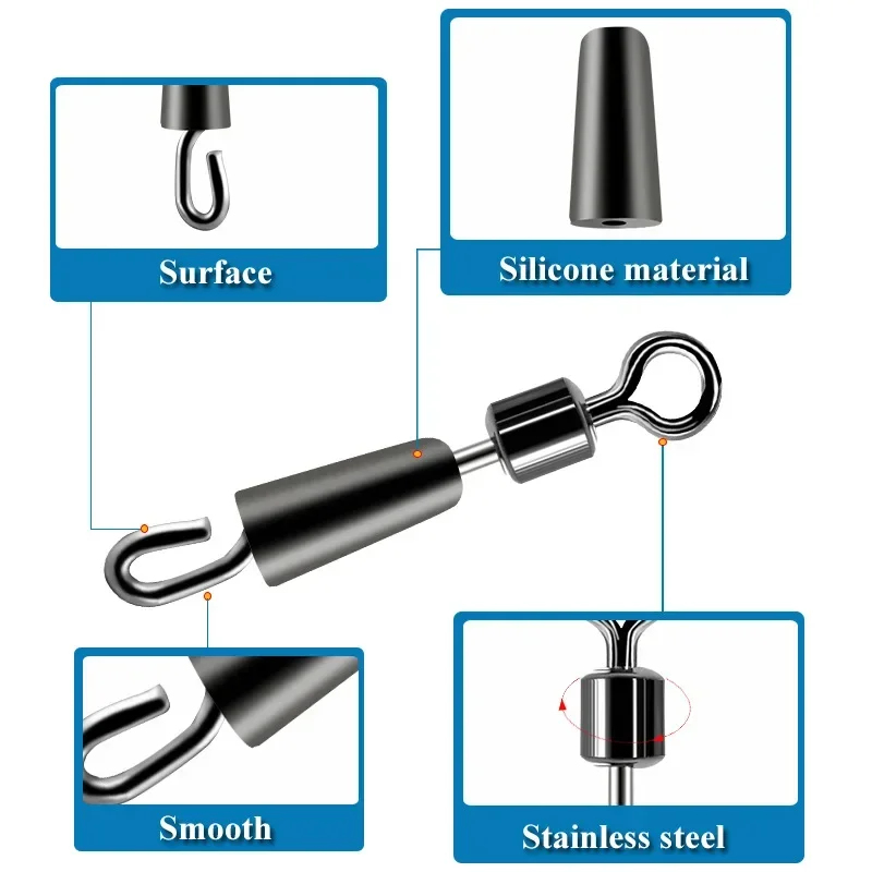 30-90 szt. Krętlik z łożyskiem – Fishing Lure Accessories recenzja i cena