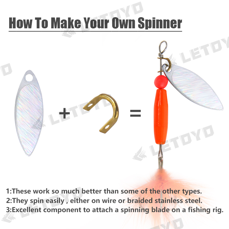 LETOYO 100 sztuk składane prze – Fishing Lure Spinner recenzja i cena